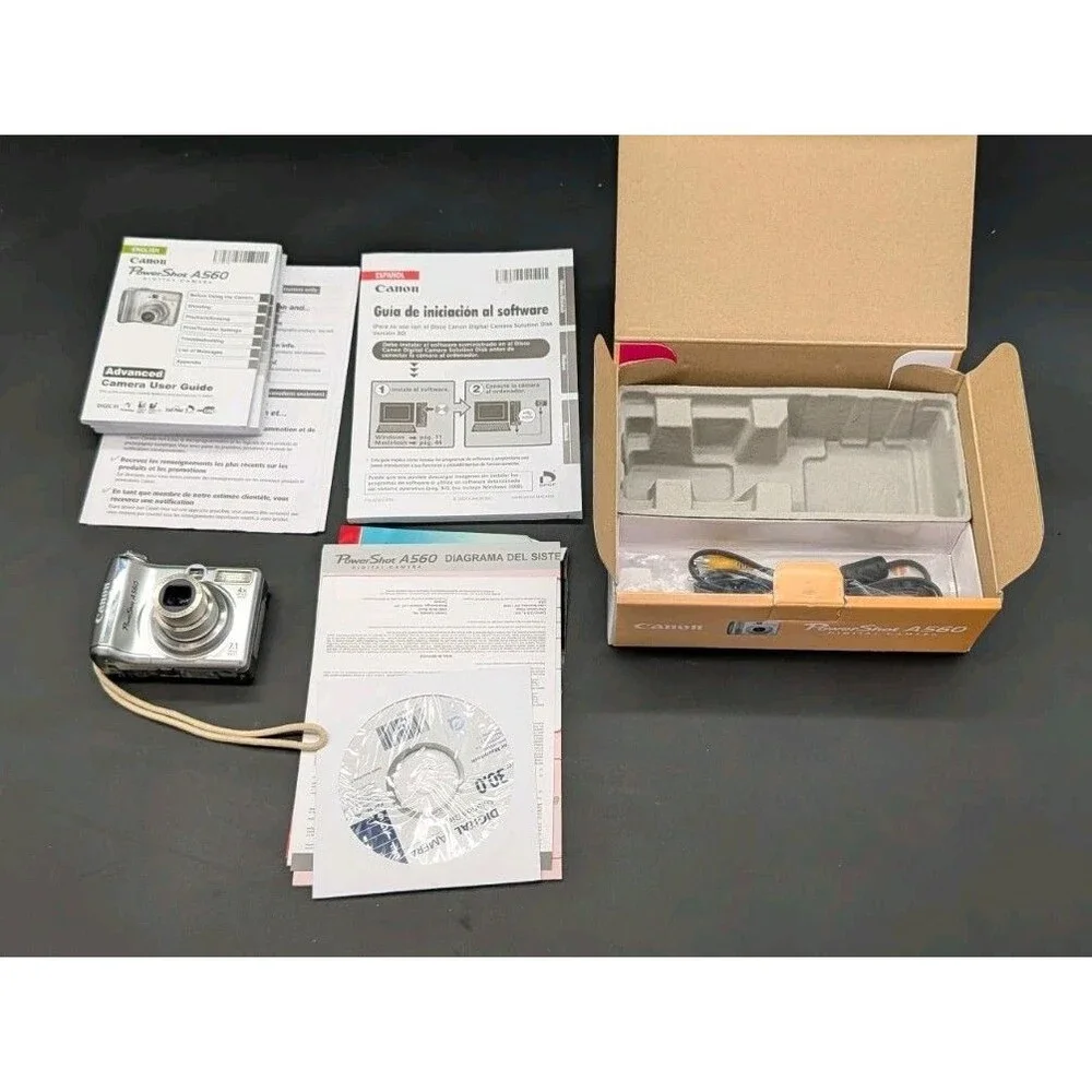 Canon PowerShot A560 7.1 MP Digital Camera With 4x Optical Zoom Silver No Card